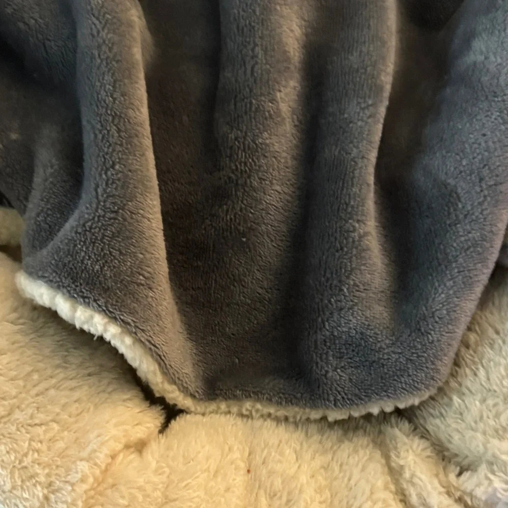 Gray and Cream Pet Bed